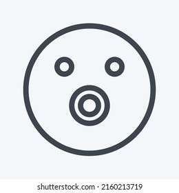 Icon Emoticon Flashed. suitable for Emoticon symbol. line style. simple design editable. design template vector. simple symbol illustration