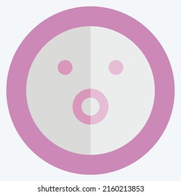 Icono Emoticon Flashed. adecuado para el símbolo emoticono. estilo plano. diseño simple editable. vector de plantilla de diseño. ilustración de símbolo simple