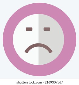 Icon Emoticon Loser. suitable for Emoticon symbol. flat style. simple design editable. design template vector. simple symbol illustration