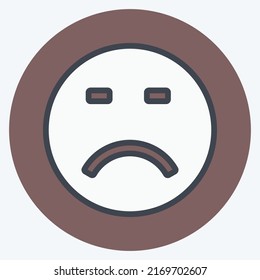 Icon Emoticon Loser. suitable for Emoticon symbol. color mate style. simple design editable. design template vector. simple symbol illustration