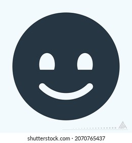 Icon Emoticon Smile - Glyph Style - Simple illustration, Editable stroke, Design template vector, Good for prints, posters, advertisements, announcements, info graphics, etc.