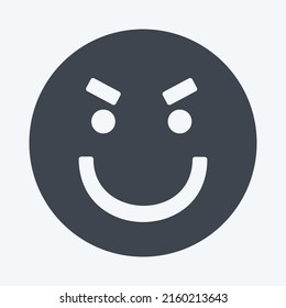Icon Emoticon Surprised. suitable for Emoticon symbol. glyph style. simple design editable. design template vector. simple symbol illustration