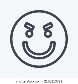 Icon Emoticon Surprised. suitable for Emoticon symbol. line style. simple design editable. design template vector. simple symbol illustration