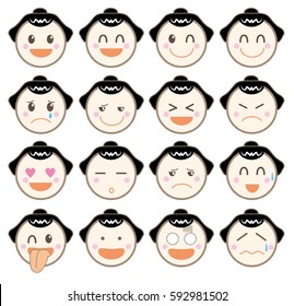 Icon emotion sticker / sumo wrestler type