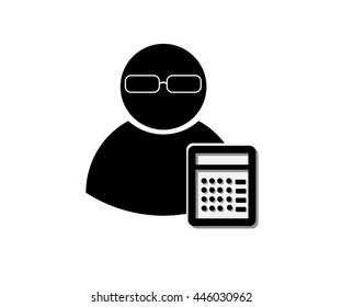 Icon employee accountant, economist, analyst.