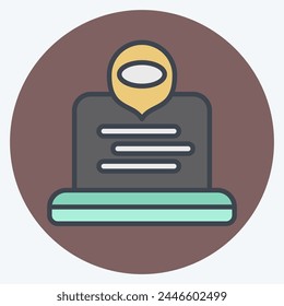 Icon Employee Monitoring. related to Remote Working symbol. color mate style. simple design illustration