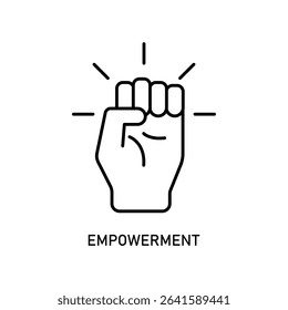 Icon a empowerment, isolated against a clean background.