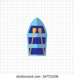 Icon of empty boat with oars