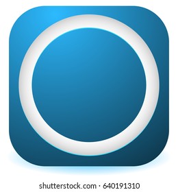 Icon with empty circle. Circle generic motif icon
