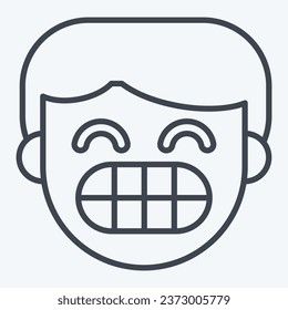 Icon Enamel. related to Dentist symbol. line style. simple design editable. simple illustration