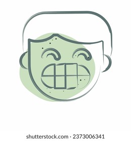 Icon Enamel. related to Dentist symbol. Color Spot Style. simple design editable. simple illustration