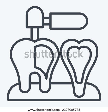 Icon Endodontist. related to Dentist symbol. line style. simple design editable. simple illustration