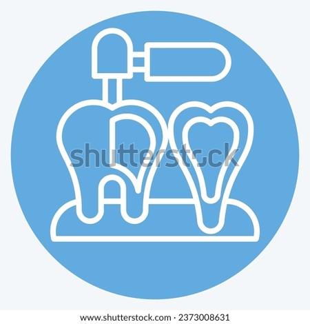 Icon Endodontist. related to Dentist symbol. blue eyes style. simple design editable. simple illustration