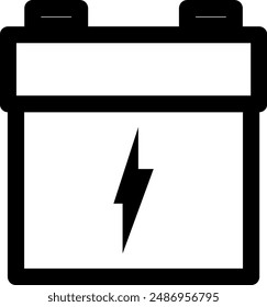 Icon of an energetic car battery