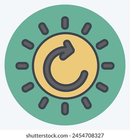 Icon Energy Development. related to Recycling symbol. color mate style. simple design illustration
