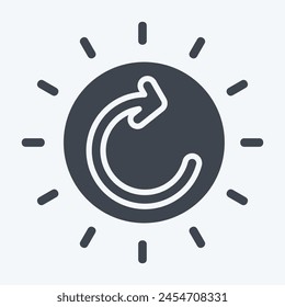 Icon Energy Development. related to Recycling symbol. glyph style. simple design illustration