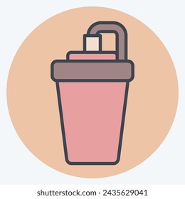 Icon Energy Drink. related to Hockey Sports symbol. color mate style. simple design editable