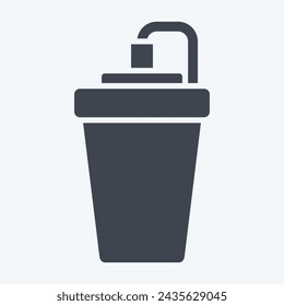 Icon Energy Drink. related to Hockey Sports symbol. glyph style. simple design editable