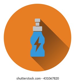 Icon of Energy drinks bottle. Flat design. Vector illustration.