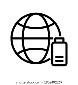 Icon Energy Earth With Style Outline 