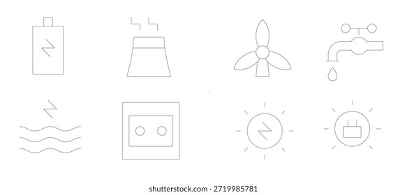 ícone Linha de energia ilustração de vetor