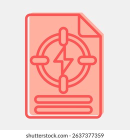 Icon energy specific policy. Renewable energy elements. Icon in two tone style.