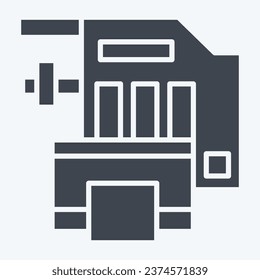 Icon Engine Cooling System. related to Car Maintenance symbol. glyph style. simple design editable. simple illustration