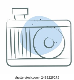 Icon Engine Cooling System. related to Car Maintenance symbol. Color Spot Style. simple illustration