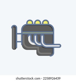 Icon Engine. related to Car Service symbol. Doodle Style. repairin. engine. simple illustration