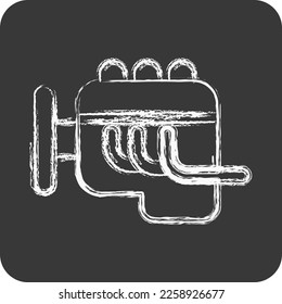 Icon Engine. related to Car Service symbol. Chalk Style. repairin. engine. simple illustration
