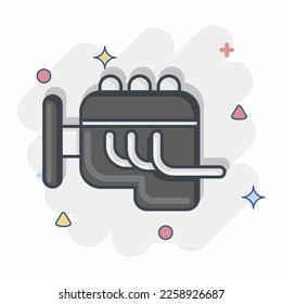 Icon Engine. related to Car Service symbol. Comic Style. repairin. engine. simple illustration