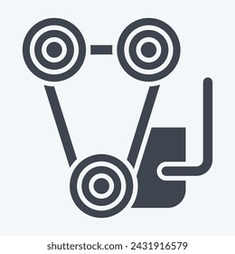 Icon Engine. related to Garage symbol. glyph style. simple design editable. simple illustration