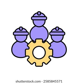 Icon a engineers, isolated against a clean background.