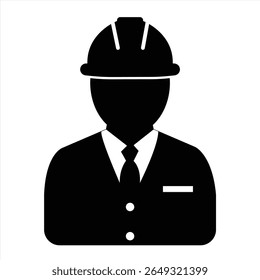 ícone empresário Gerente de projetos Engenheiro Arquiteto. ilustração vetorial
