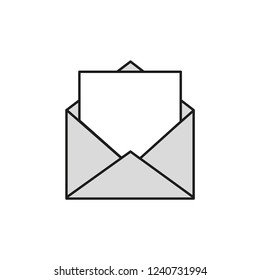 Icon envelope with blank sheet