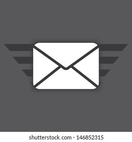 icon of envelope. eps10