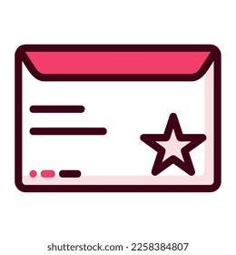 Icon envelope illustration can be used for web app info graphic etc