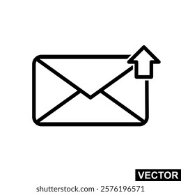 The icon of Envelope mail. Message icon vector. Simple flat icon illustration of Envelope mail. Envelope mail Icon Vector illustration logo template for many purpose.