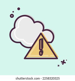 Icon Environment Alert. related to Environment symbol. MBE style. simple illustration. conservation. earth. clean