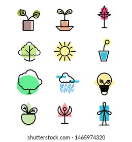 Icon environment. flat design, vector eps10.