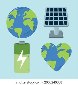 icon environment save planet cartoon