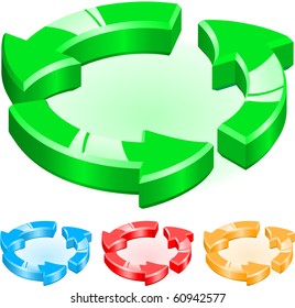 Icon of environmental conservation in various colors. Vector.