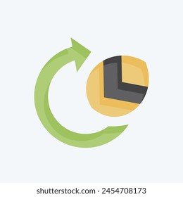 Icon Environmental. related to Recycling symbol. flat style. simple design illustration