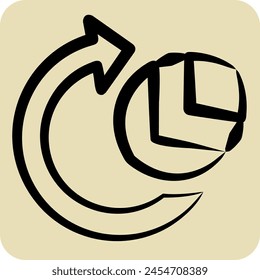 Icon Environmental. related to Recycling symbol. hand drawn style. simple design illustration