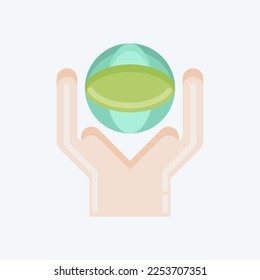 Icon Environmental. related to Volunteering symbol. flat style. Help and support. friendship