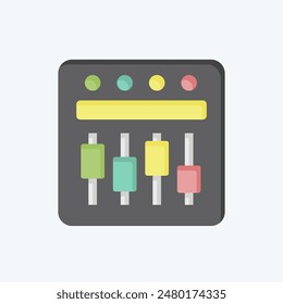 Icon Equalizer. related to Cinema symbol. flat style. simple design illustration