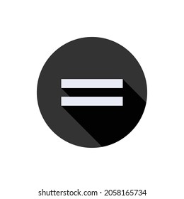 Symbol ist gleich. Balance, Math-Gleichungssymbole - Vektorgrafiken, Zeichen für Design-Elemente, Präsentationen, Websites oder Anwendungen.