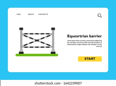 Icon of equesrtrian barrier. Hippodrome, obstacle, training. Horse riding concept. .Can be used for topics like competition, sport, dressage