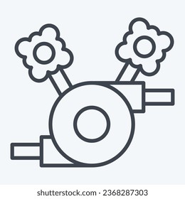 Icon Equipment 1. related to Welder Equipment symbol. line style. simple design editable. simple illustration