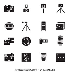 ICON EQUIPMENT CAMERA,
SOME TYPES OF CAMERA EQUIPMENT,
CAN BE USED FOR WEB NEEDS
AND WEBSITE ON ICON USING BLACK COLORS WITH WHITE BACKGROUND